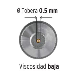 Pistola para retoque LVMP vaso aluminio, 0.5 mm, TRUPER - Imagen 4