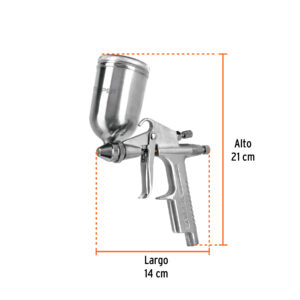 Pistola para retoque LVMP vaso aluminio, 0.5 mm, TRUPER - Imagen 5