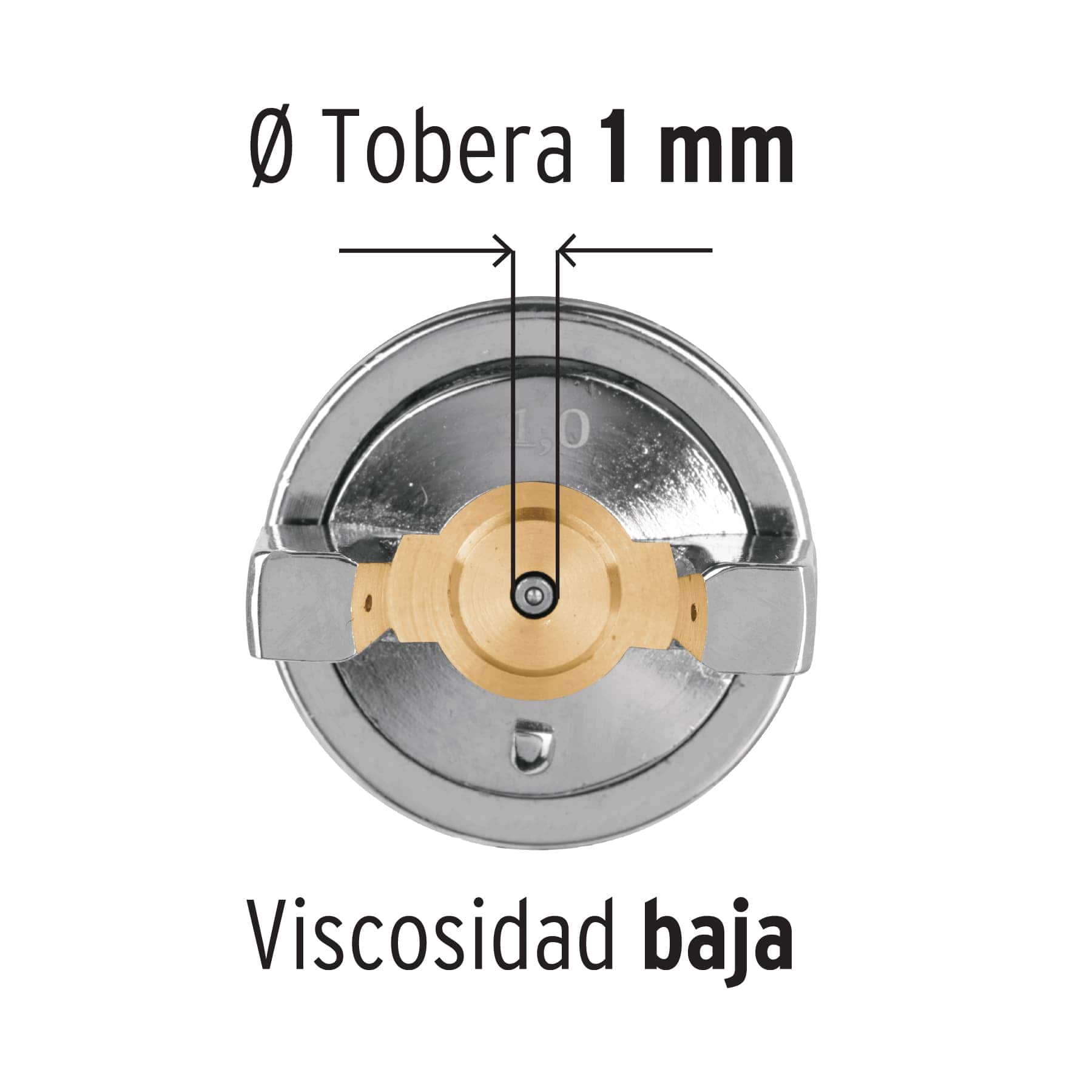 Pistola p/retoque gravedad HVLP vaso plástico, 1 mm, TRUPER - Imagen 4