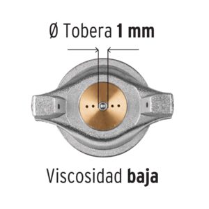 Pistola para pintar LVMP vaso aluminio, 1 mm, TRUPER - Imagen 4