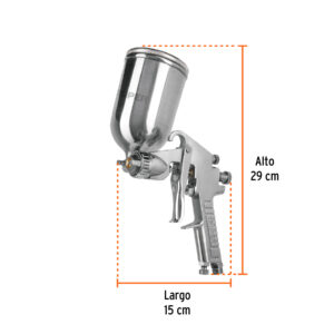 Pistola para pintar LVMP vaso aluminio, 1 mm, TRUPER - Imagen 5