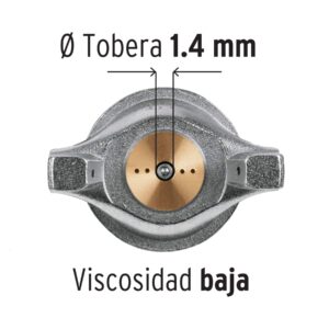 Pistola para pintar LVMP vaso aluminio, 1.4 mm, TRUPER - Imagen 4