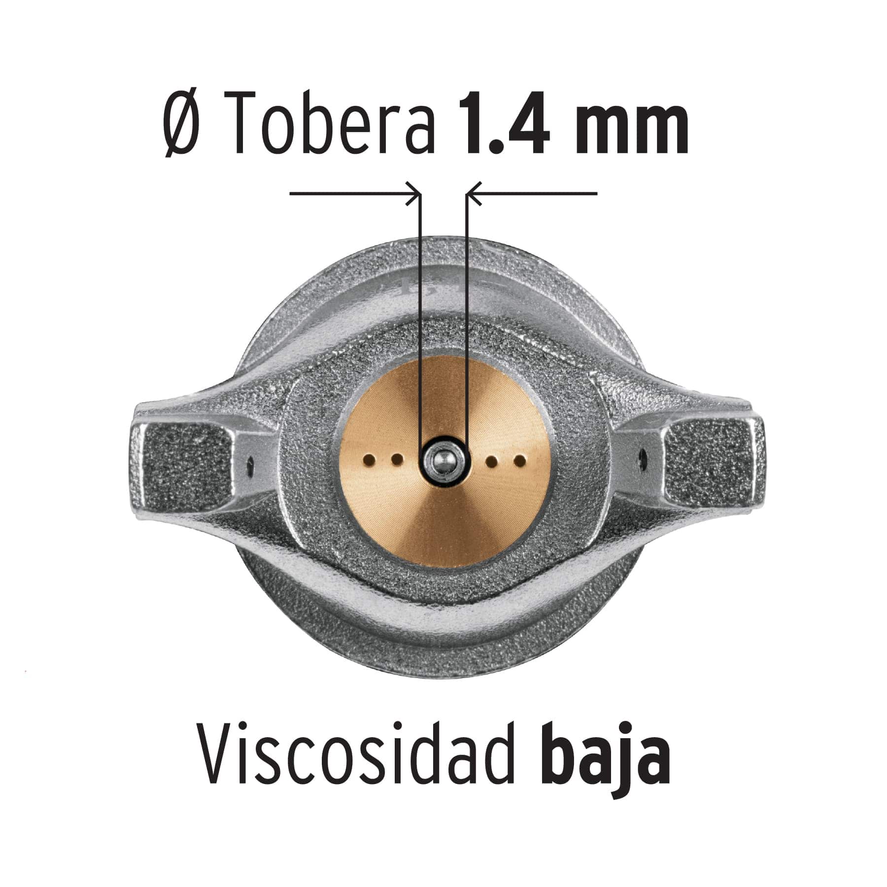 Pistola para pintar LVMP vaso aluminio, 1.4 mm, TRUPER - Imagen 4