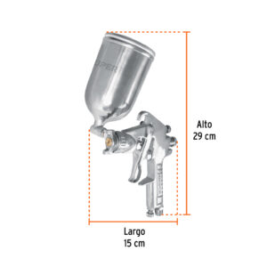 Pistola para pintar LVMP vaso aluminio, 1.4 mm, TRUPER - Imagen 5