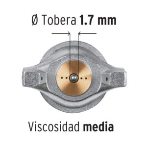 Pistola para pintar LVMP vaso aluminio, 1.7 mm, TRUPER - Imagen 4