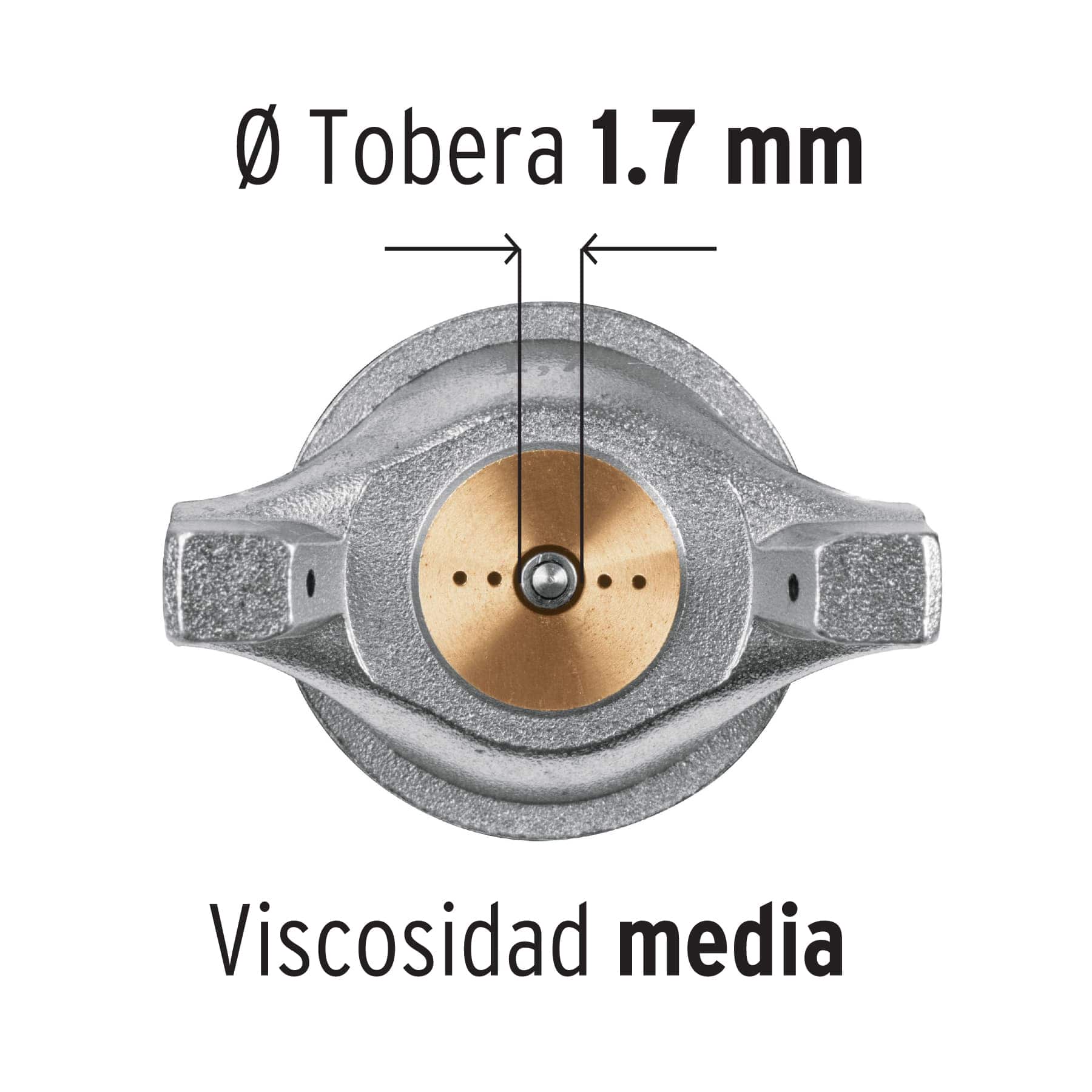Pistola para pintar LVMP vaso aluminio, 1.7 mm, TRUPER - Imagen 4