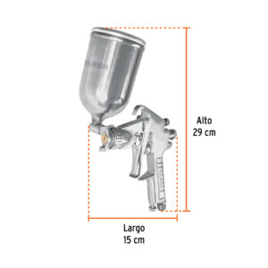Pistola para pintar LVMP vaso aluminio, 1.7 mm, TRUPER - Imagen 5