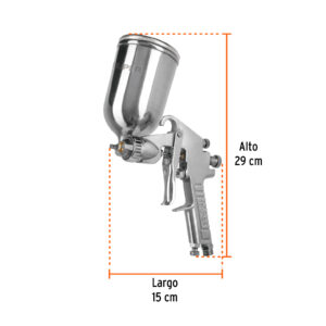 Pistola para pintar LVMP vaso aluminio, 2 mm, TRUPER - Imagen 5