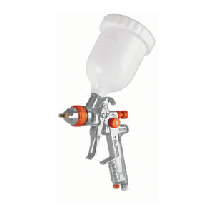 Pistola p/pintar gravedad HVLP vaso plástico, 1.4 mm, TRUPER