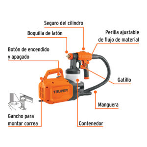 Alternative view of Pistola para pintar eléctrica de 600 W, TRUPER