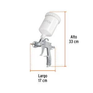Pistola para pintar LVLP vaso plástico, 1.4 mm, TRUPER - Imagen 3