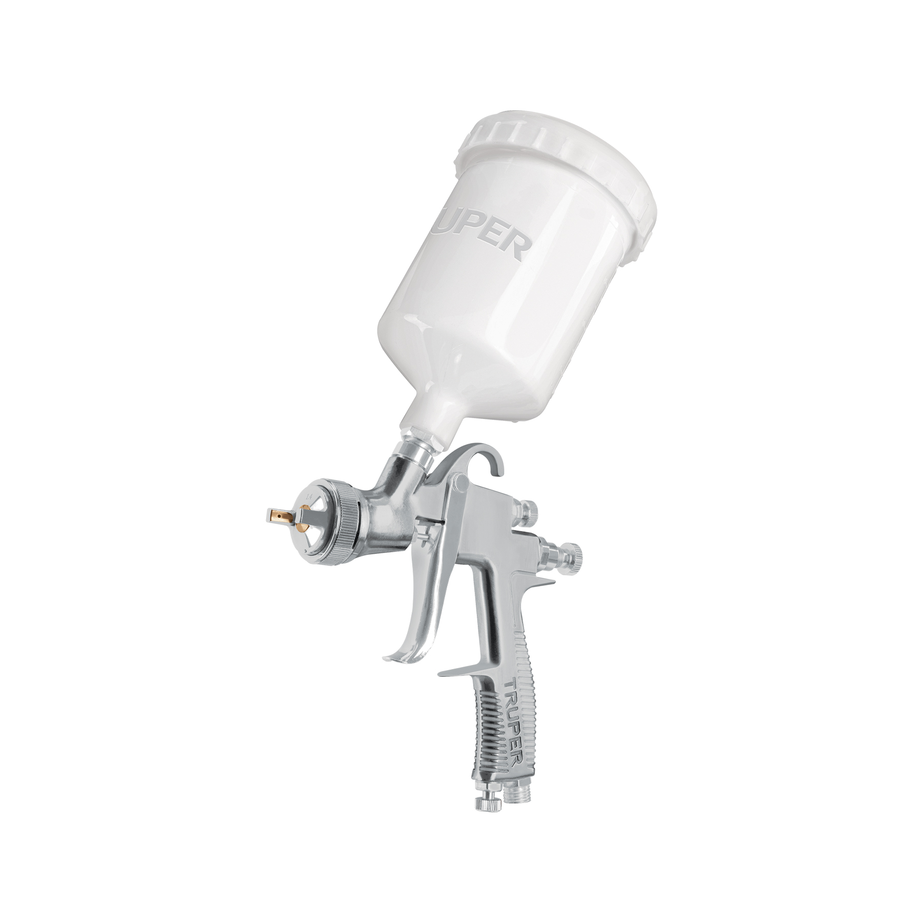Pistola para pintar LVLP vaso plástico, 2.0 mm, TRUPER