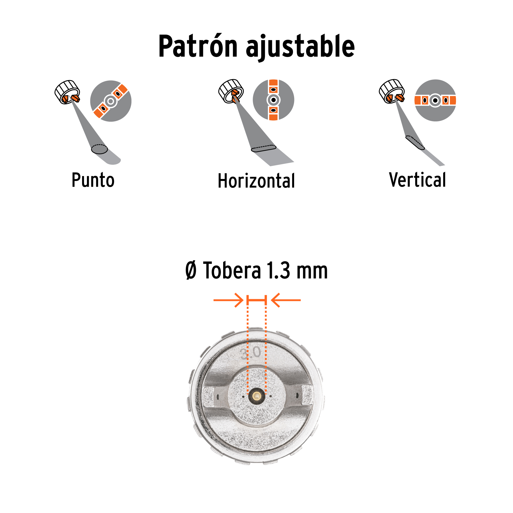 Pistola p/pintar Híbrida vaso plástico,1.3mm, TRUPER - Imagen 5