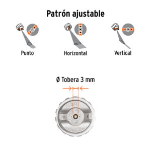 Pistola p/pintar Híbrida vaso plástico,3.0mm, TRUPER - Imagen 5