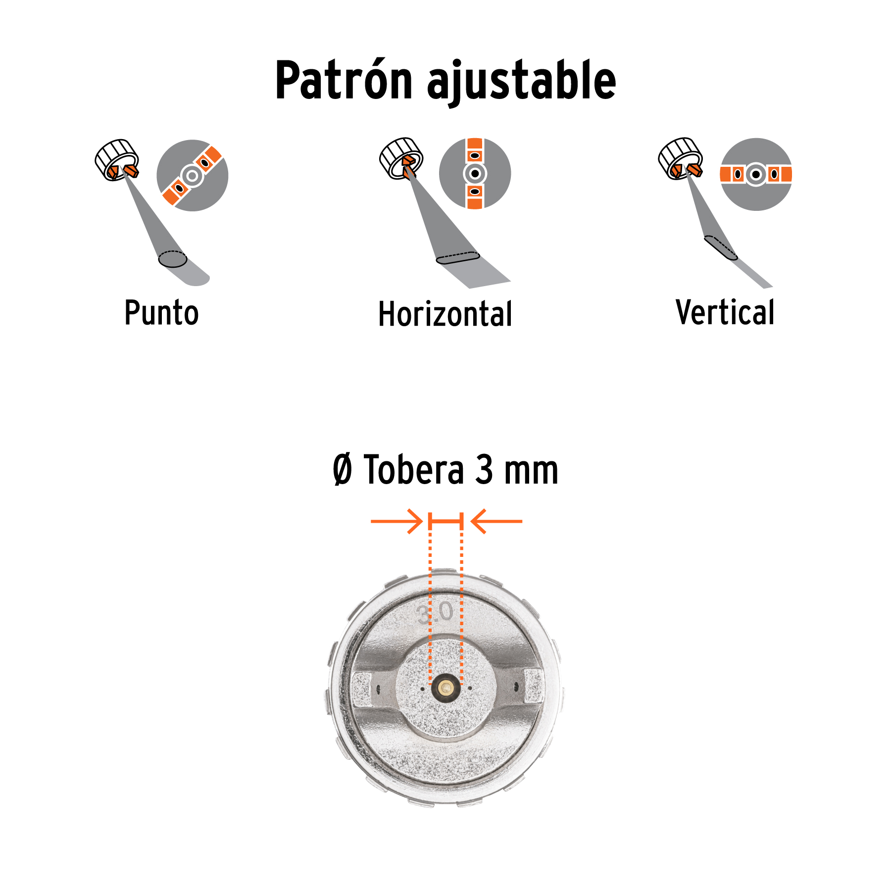 Pistola p/pintar Híbrida vaso plástico,3.0mm, TRUPER - Imagen 5