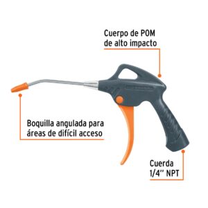 Pistola plástica para sopletear, cuerpo de POM, TRUPER - Imagen 2