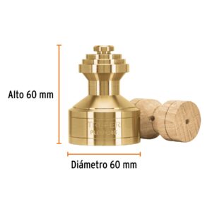 Plomada de latón 32 oz tipo Guatemala, TRUPER - Imagen 3