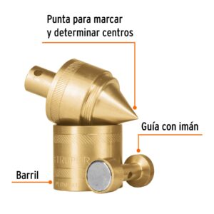Alternative view of Plomada de latón 24 oz con centro y guía magnética, TRUPER