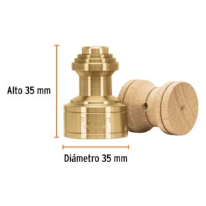 Plomada de latón 8 oz tipo Guatemala, TRUPER - Imagen 3