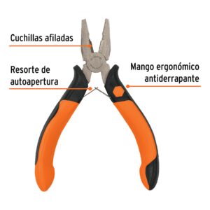 Alternative view of Mini pinza para electricista 5' mango Comfort Grip, TRUPER