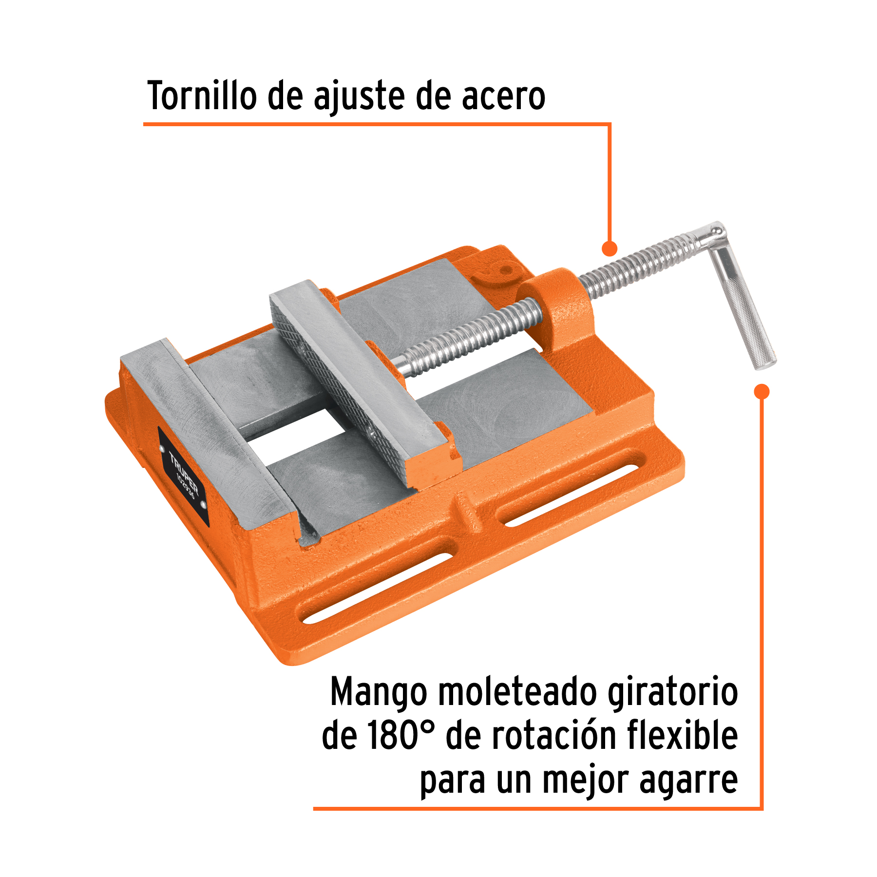 Prensa morsa plana, apertura 6' (150 mm), TRUPER - Imagen 2
