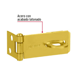 Alternative view of Portacandado de acero latonado 1-3/4', HERMEX
