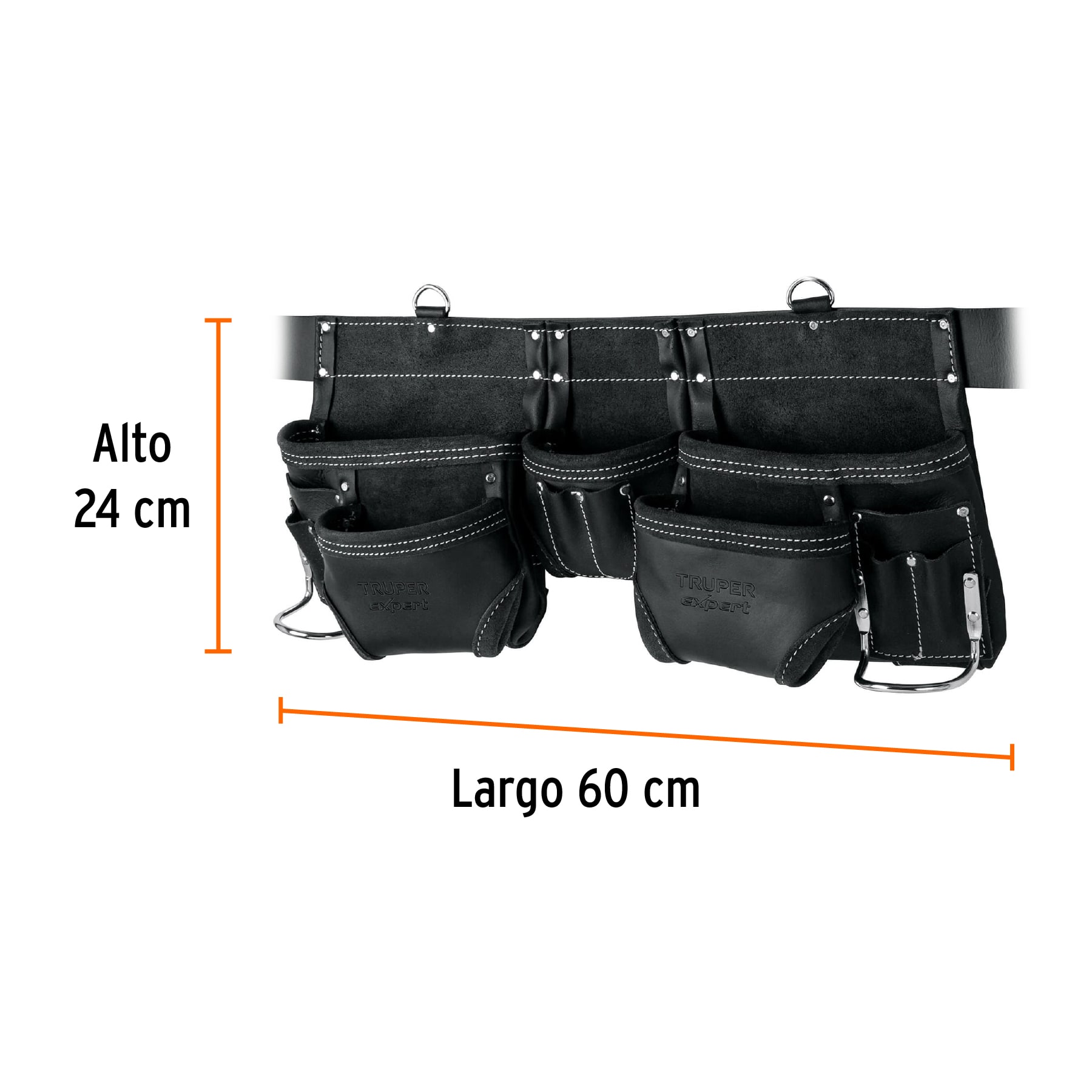 Porta herramientas de carnaza, 15 compartimentos, EXPERT - Imagen 3