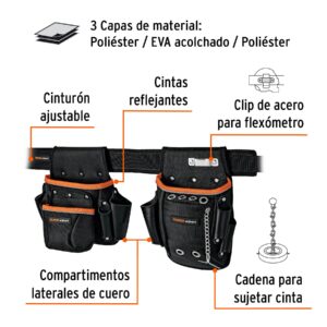 Porta herramientas de poliéster, 16 compartimentos, EXPERT - Imagen 3