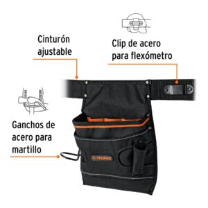 Alternative view of Porta herramientas de poliéster, 7 compartimentos, TRUPER