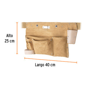 Porta herramientas de carnaza con 9 compartimentos, TRUPER - Imagen 3