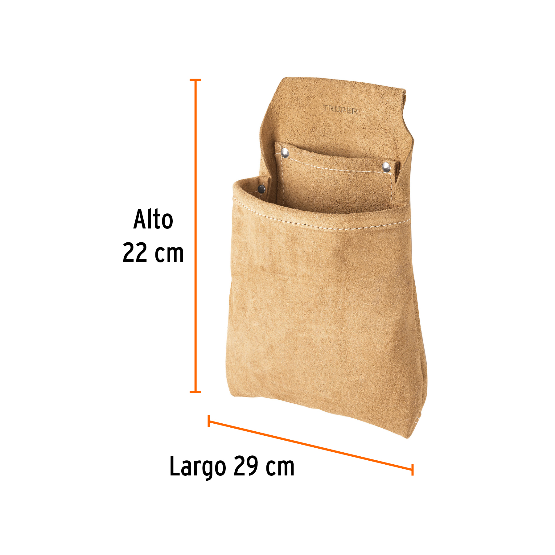 Porta herramientas de clavos con 2 compartimentos, TRUPER - Imagen 3