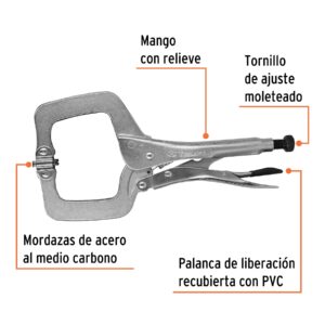 Alternative view of Pinza de presión 11' tipo 'C' con mordaza autoajustable