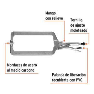 Alternative view of Pinza de presión 18' tipo 'C' con mordaza autoajustable