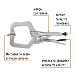 Alternative view of Pinza de presión 6' tipo 'C' con mordaza autoajustable