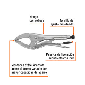 Alternative view of Pinza de presión 10' apertura amplia, TRUPER