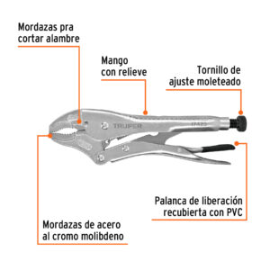 Alternative view of Pinza de presión 10' mordaza curva, TRUPER
