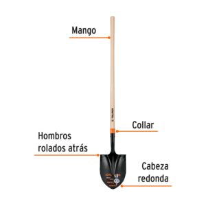 Alternative view of Pala redonda T-2000, mango largo 45', TRUPER