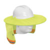 Protector solar plegable para casco, verde con reflejante