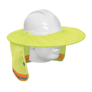 Protector solar plegable para casco, verde con reflejante