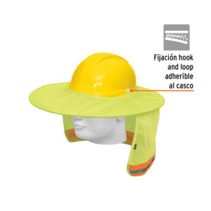 Alternative view of Protector solar plegable para casco, verde con reflejante