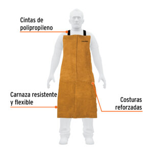Protección para soldar, peto de carnaza, TRUPER - Imagen 3