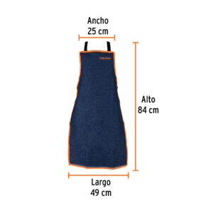 Protección para soldar, peto de mezclilla, TRUPER - Imagen 3
