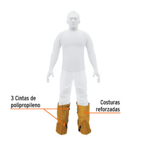 Protección para soldar, polainas de carnaza, TRUPER - Imagen 2