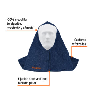 Alternative view of Protección para soldar, capucha de mezclilla, TRUPER