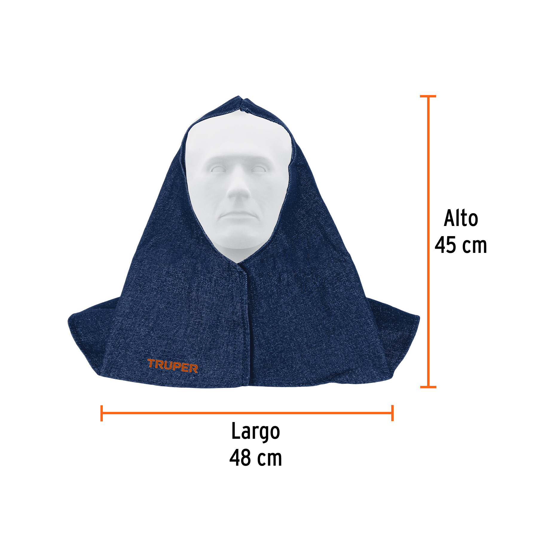 Protección para soldar, capucha de mezclilla, TRUPER - Imagen 3