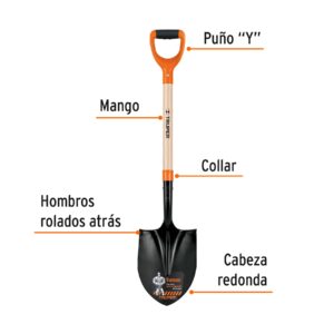 Alternative view of Pala redonda T-2000, puño 'Y', TRUPER