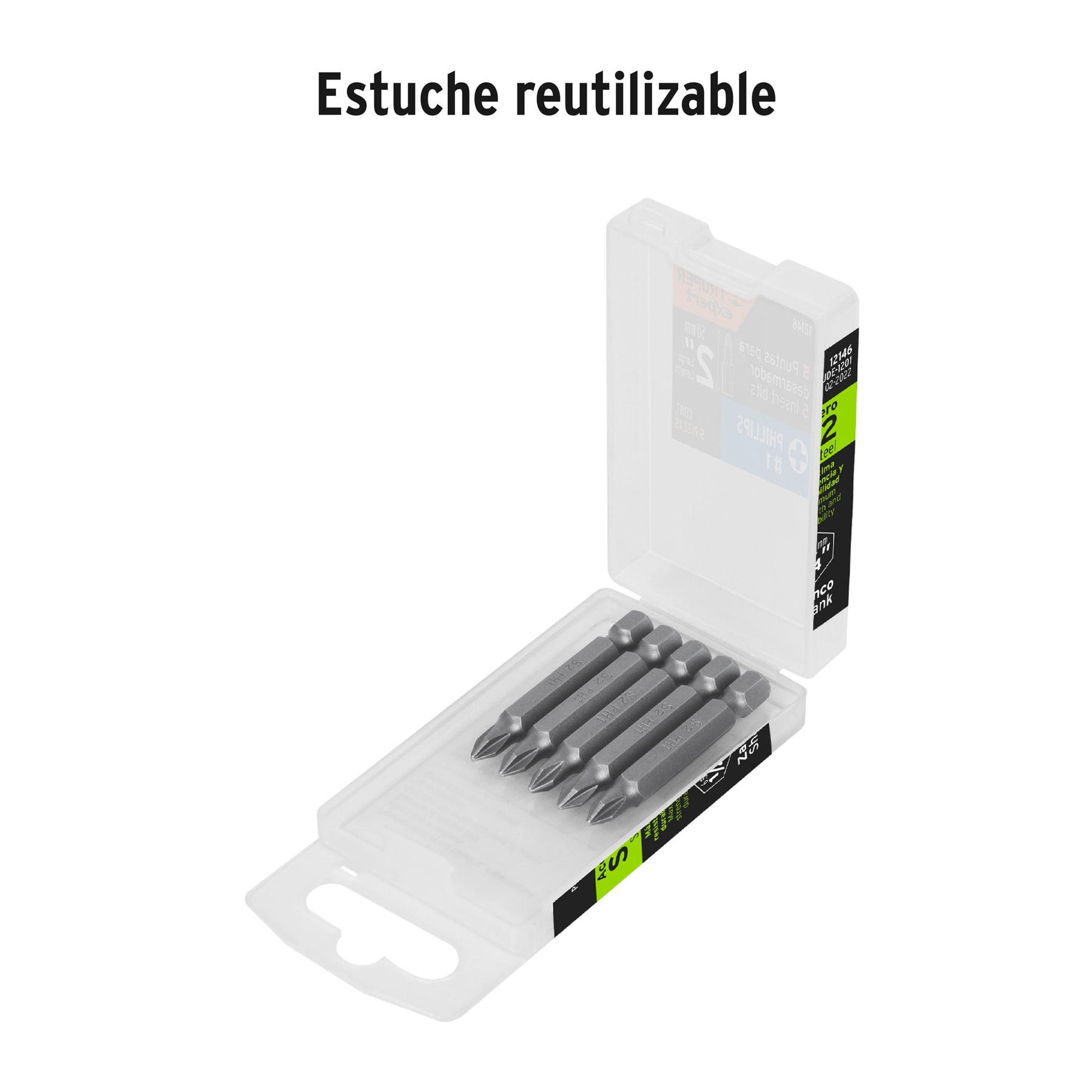 Estuche con 5 puntas de cruz PH1 largo 2', TRUPER EXPERT - Imagen 4