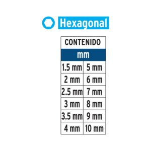 Alternative view of Juego de 12 puntas hexagonales mm largo 2', EXPERT