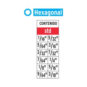 Alternative view of Juego de 12 puntas hexagonales std largo 2', EXPERT