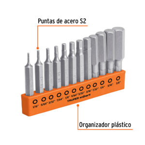 Juego de 12 puntas hexagonales std largo 2', EXPERT - Imagen 3